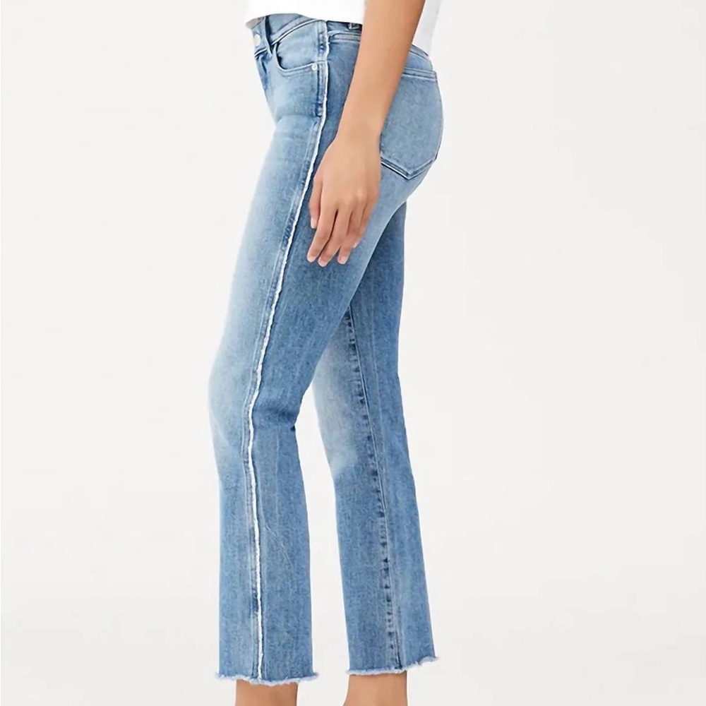 DL1961 Blue Straight Leg Jeans with Subtle Fading